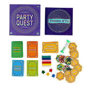 Galda spēle vārdu skaidrošanai PARTY QUEST: Veido, runā, nosauc asociācijas