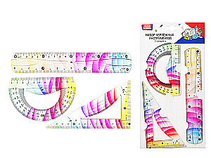 Zīmēšanas instrumentu komplekts, 3 priekšmeti, elastīgs
