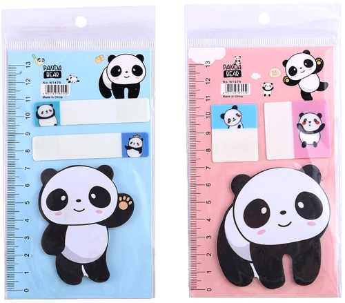 Nokļūšanas grāmatu komplekts ar līmējošu malu - Panda lācis