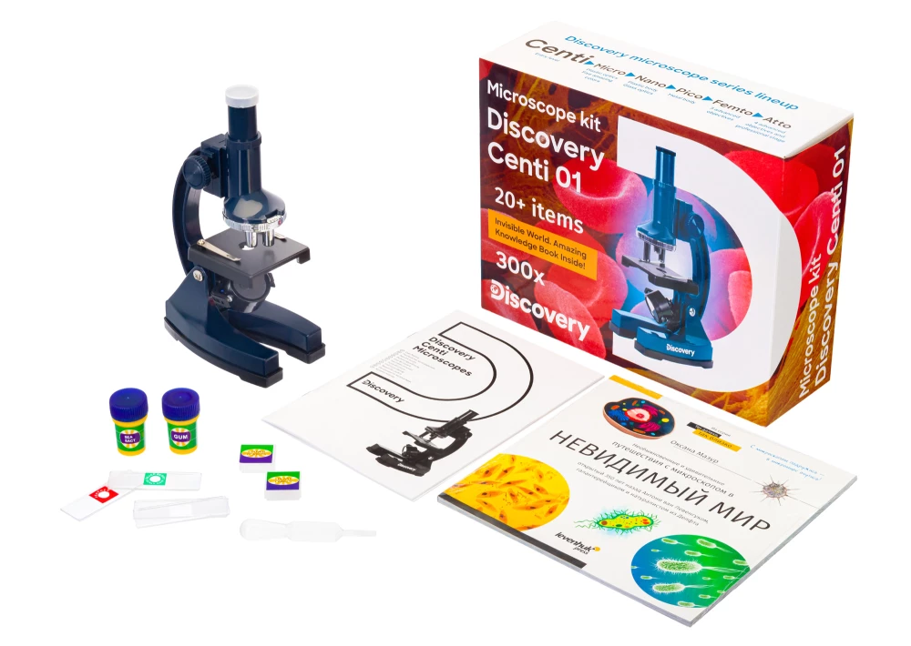 Mikroskops Discovery Centi 01 ar grāmatu
