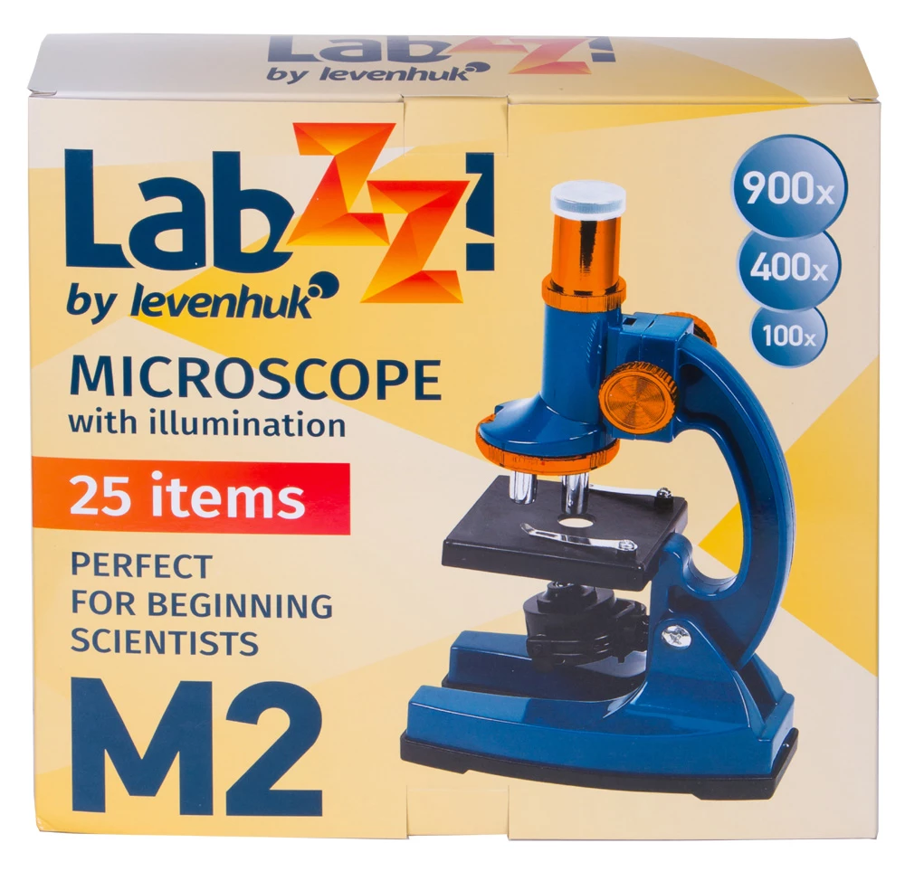 Bērnu mikroskops Levenhuk LabZZ M2 ar eksperimentu komplektu