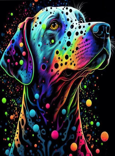 Glezna pēc numuriem - Neona labradors