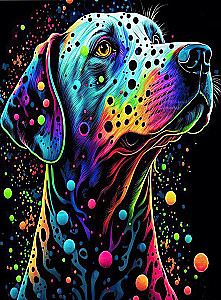Glezna pēc numuriem - Neona labradors