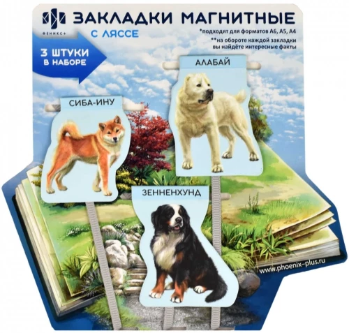 Magnētiskie grāmatu grāmatzīmju komplekts - Suņi