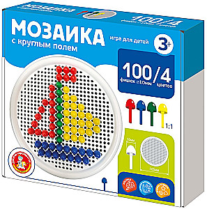 Bērnu mozaīka ar apaļu laukumu (100 elementi)