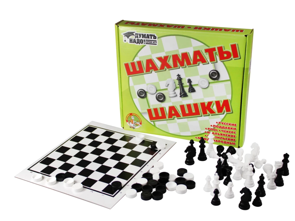 Игра настольная - Шашки, шахматы