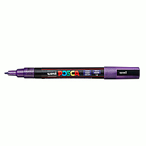 Marķieris UNI Posca PC-3ML, violets ar spīdumiem (12)