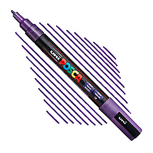 Marķieris UNI Posca PC-3ML, violets ar spīdumiem (12)