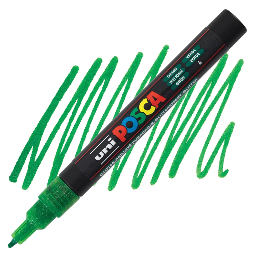 Marķieris UNI Posca PC-3ML, zils ar spīdumiem (6)