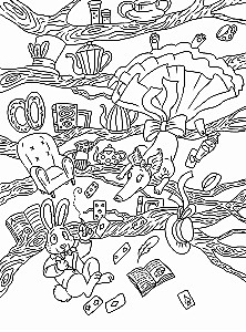 Pasaku takši. Krāsojam 21 ilustrāciju, pamatojoties uz pazīstamām pasakām