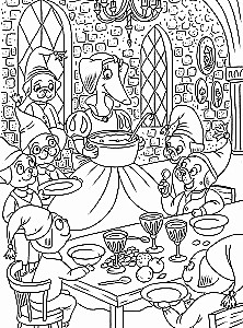 Pasaku takši. Krāsojam 21 ilustrāciju, pamatojoties uz pazīstamām pasakām