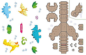 Apjomīgas papīra rotaļlietas. Dinosauri