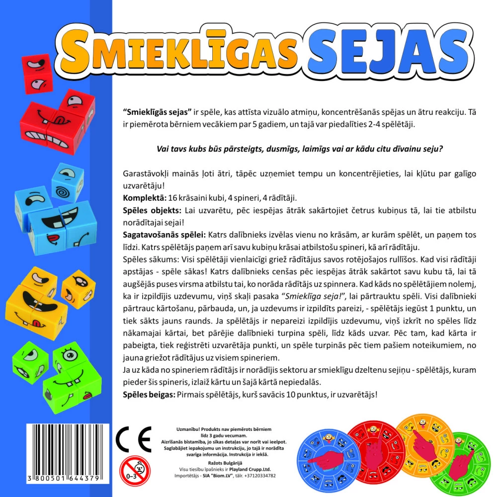Galda spēle - Smieklīgas sejas (LV)