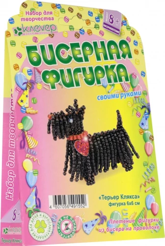 Radošais komplekts - Pērļu adīšana. Terjers Kļaksa