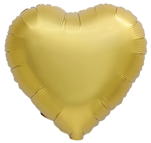 Фольгированный шар 18 - Golden Heart, матовый