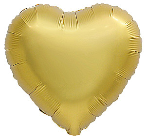 Фольгированный шар 18 - Golden Heart, матовый