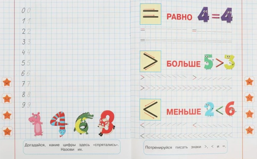 Ciparu elementi un cipari. 5-6 gadi. Rakstīšanas uzdevumi pirmsskolas vecuma bērniem