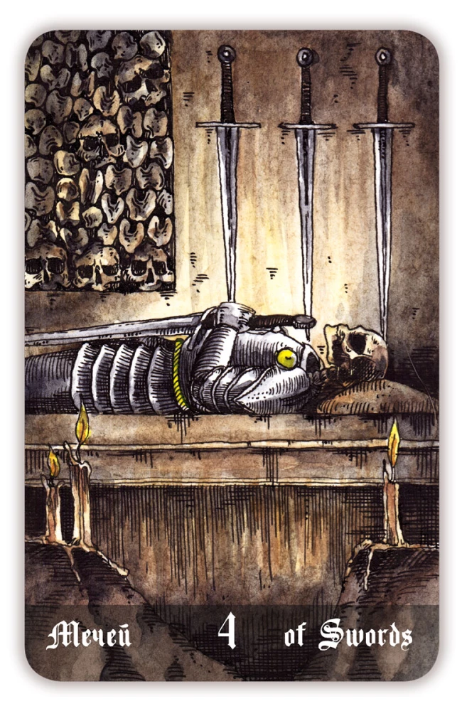 Гадальные карты - Кладбищенское Таро. Necropolis Tarot с инструкцией (78 карт)
