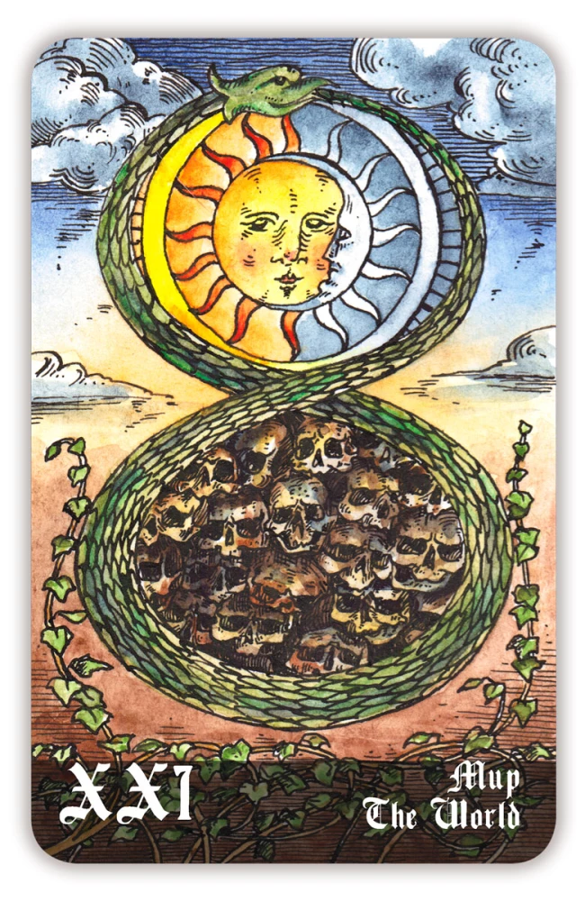 Гадальные карты - Кладбищенское Таро. Necropolis Tarot с инструкцией (78 карт)