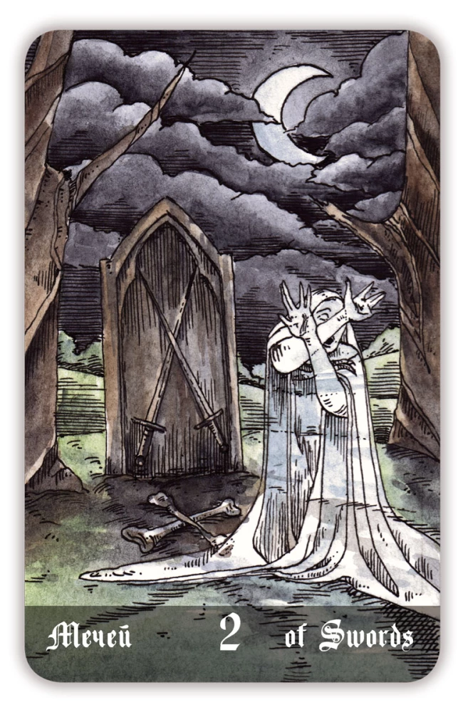 Гадальные карты - Кладбищенское Таро. Necropolis Tarot с инструкцией (78 карт)