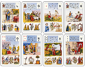 Gadāšanas kartes - orakuls Lenormand. Astro mitoloģiskā liela kāršu kaste (54 kartes ar instrukciju)