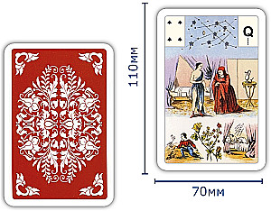 Gadāšanas kartes - orakuls Lenormand. Astro mitoloģiskā liela kāršu kaste (54 kartes ar instrukciju)