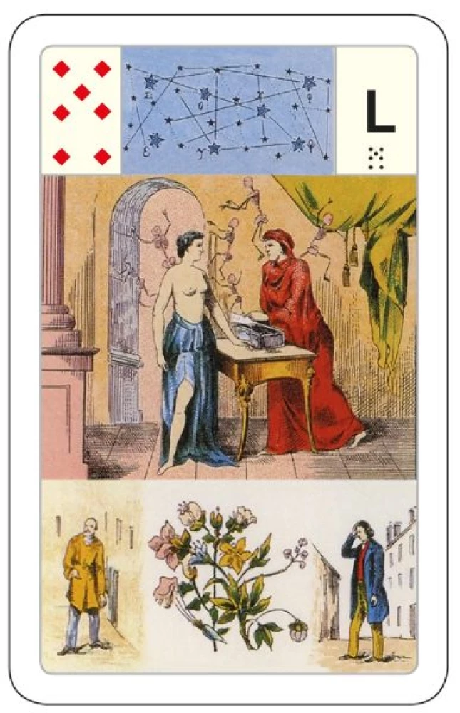 Gadāšanas kartes - orakuls Lenormand. Astro mitoloģiskā liela kāršu kaste (54 kartes ar instrukciju)
