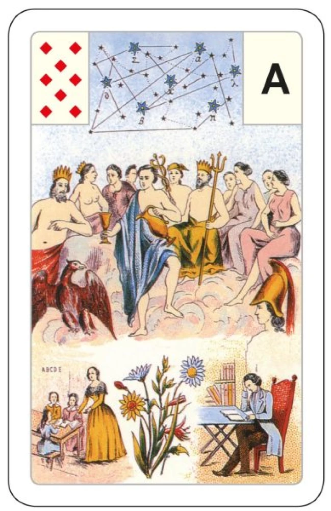 Gadāšanas kartes - orakuls Lenormand. Astro mitoloģiskā liela kāršu kaste (54 kartes ar instrukciju)