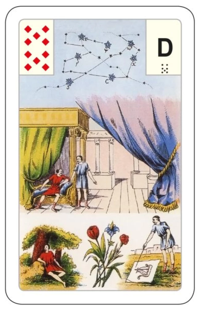 Gadāšanas kartes - orakuls Lenormand. Astro mitoloģiskā liela kāršu kaste (54 kartes ar instrukciju)