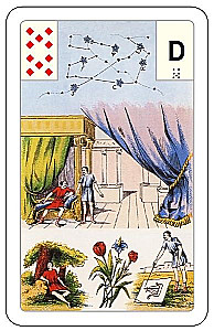 Gadāšanas kartes - orakuls Lenormand. Astro mitoloģiskā liela kāršu kaste (54 kartes ar instrukciju)