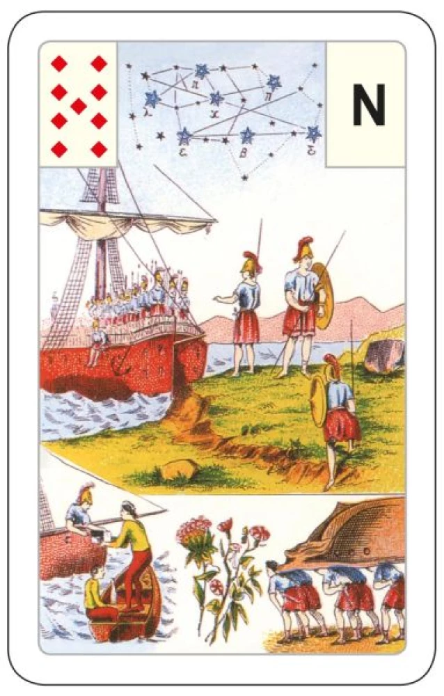 Gadāšanas kartes - orakuls Lenormand. Astro mitoloģiskā liela kāršu kaste (54 kartes ar instrukciju)