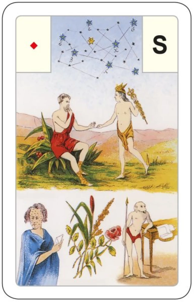 Gadāšanas kartes - orakuls Lenormand. Astro mitoloģiskā liela kāršu kaste (54 kartes ar instrukciju)