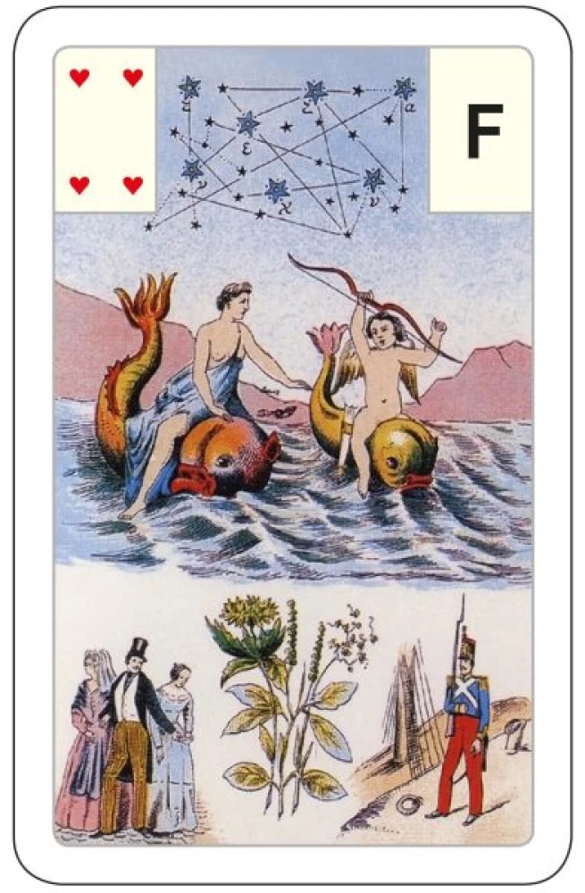 Gadāšanas kartes - orakuls Lenormand. Astro mitoloģiskā liela kāršu kaste (54 kartes ar instrukciju)