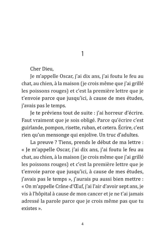 Oscar et la dame rose. Книга для чтения на французском языке