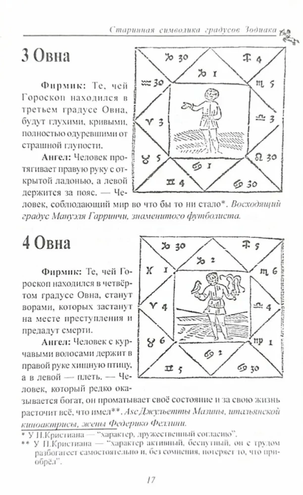 Senā simbolika Zodiaka grādiem