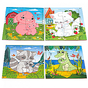 Puzļu komplekts 4in1. Ar mīļoto mammu