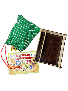 Skaitļu materiāls maisiņā - Meža dāvanas