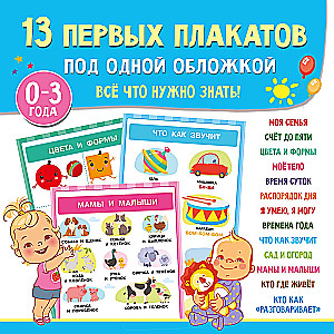 13 pirmie plakāti zem viena vāka. Viss, kas jāzina. 0—3 gadi