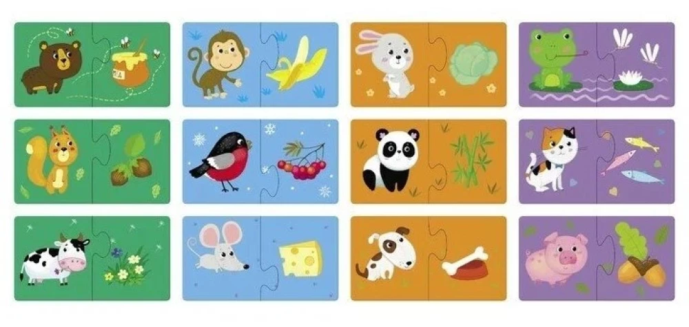 IQ spēles vismazākajiem. Pāri. Uzmini, kas ko mīl 2+. Runas uzsākšana