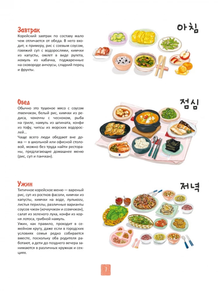 Korejiešu virtuve ilustrācijās