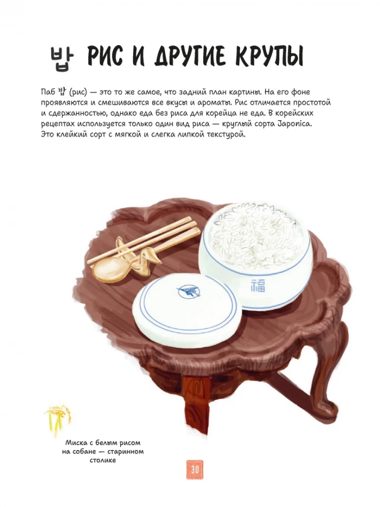 Korejiešu virtuve ilustrācijās