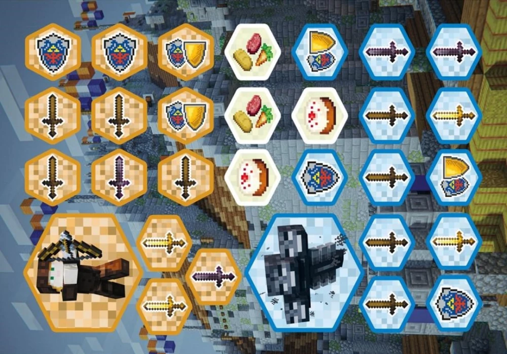 Galda spēle - Pretstatīšanās. Minecraft stilā. Cīņas Apakšējā pasaulē