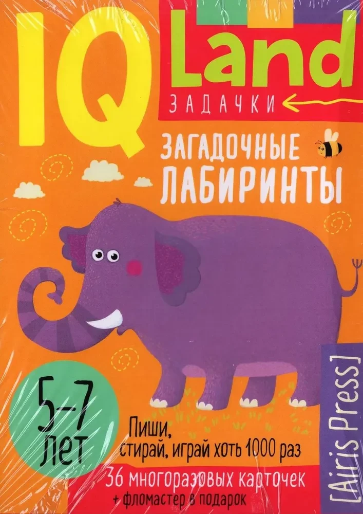 IQ Daudzreiz lietojamas kartītes ar marķieri. 5+ Noslēpumainie labirinti
