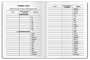 Vārdu pieraksta burtnīca. Noskaņas krāsa - dzeltena