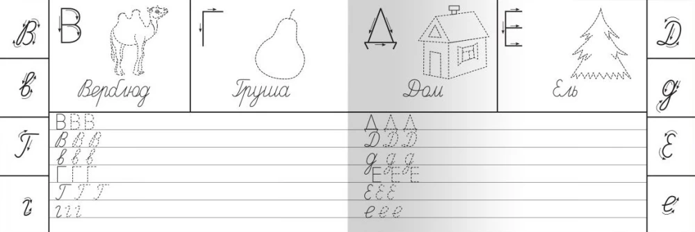 Rakstīšanas grāmata bērnudārzam. No drukātajām burtiem uz rakstītajām
