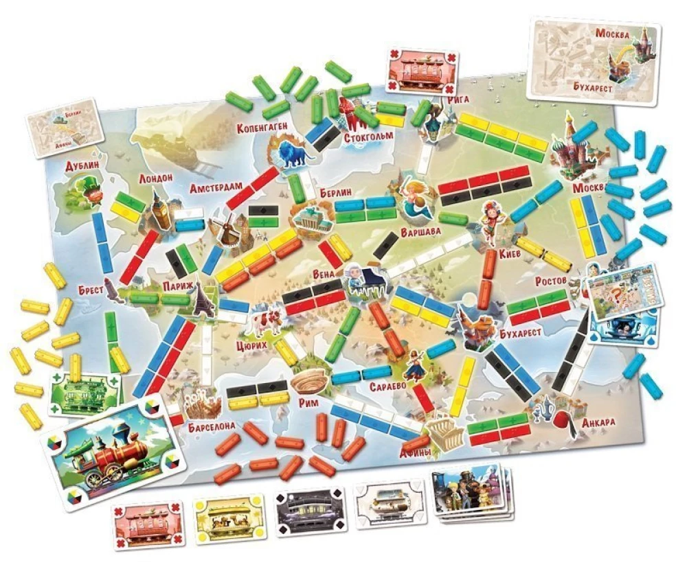 Настольная игра - Ticket to Ride. Junior. Европа
