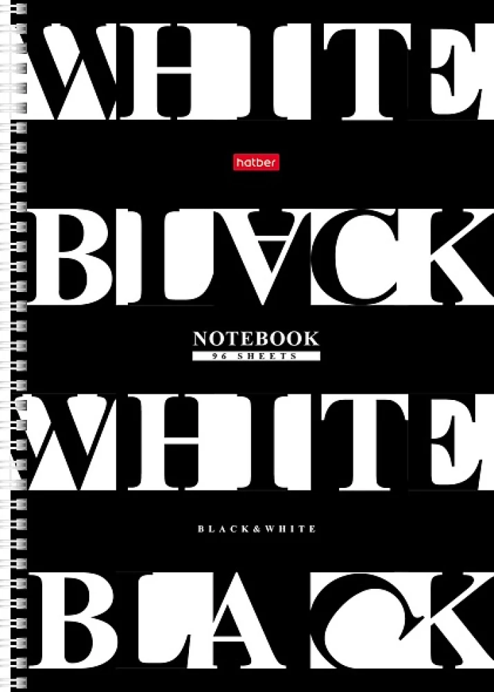 Klājošais bloks ar šūnām, 96 lapas - Melns un balts, assortīrs