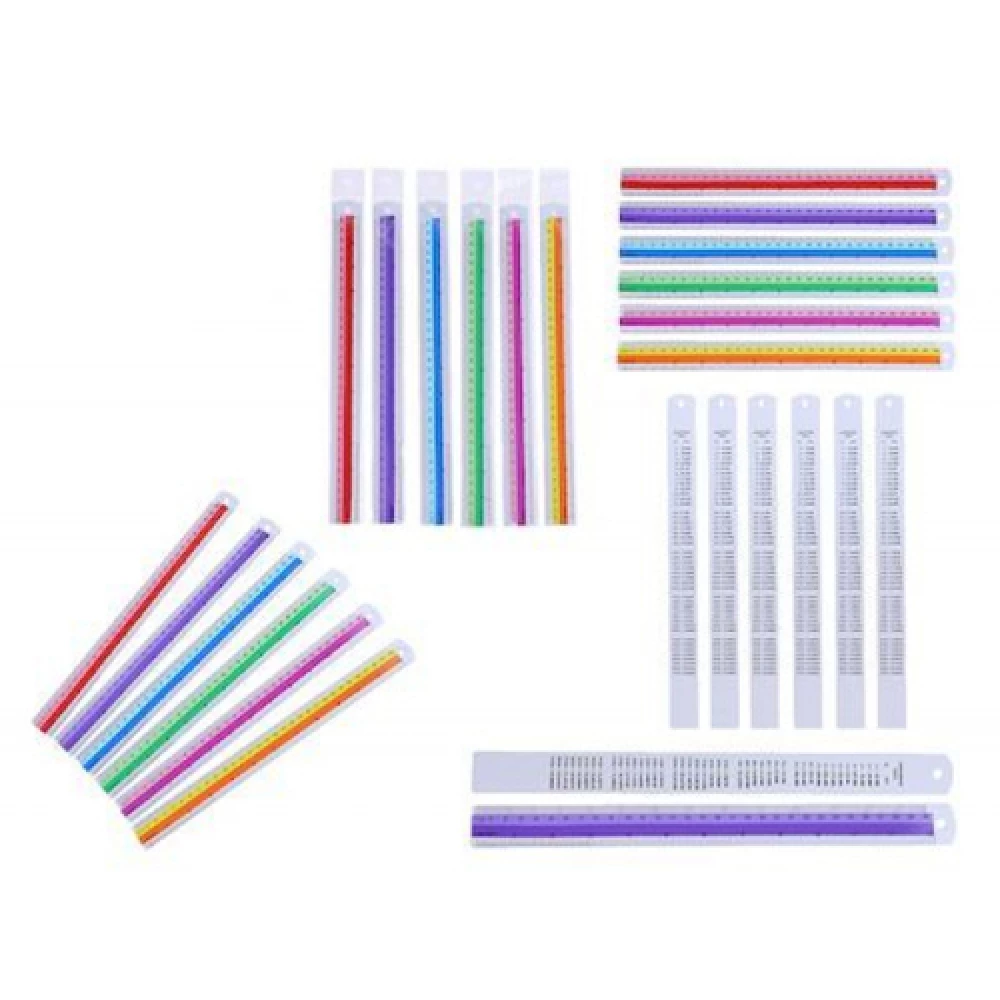 Metāla lineāls, 30 cm, ar dizainu, dažādās variācijās