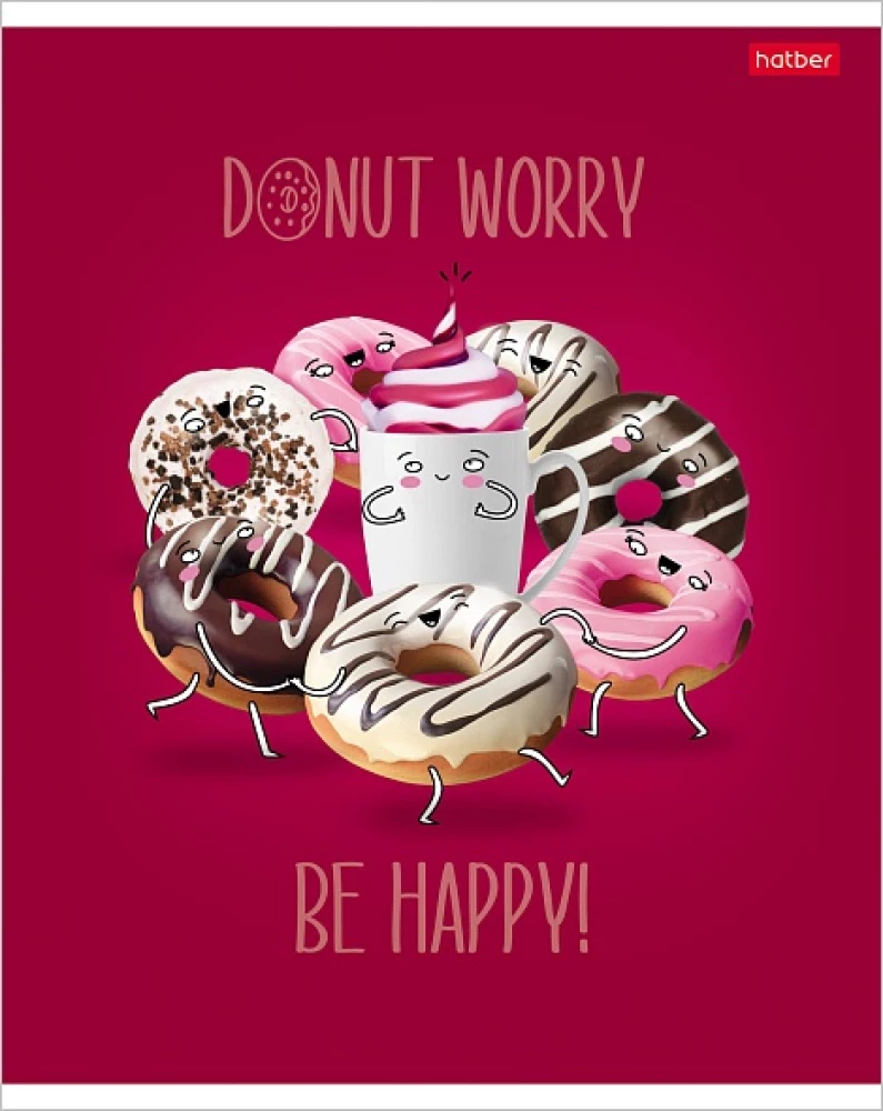 Kvadrātveida bloks, 48 lapas - Donut Worry, dažādībā