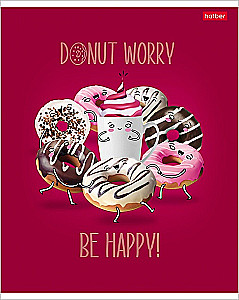 Kvadrātveida bloks, 48 lapas - Donut Worry, dažādībā